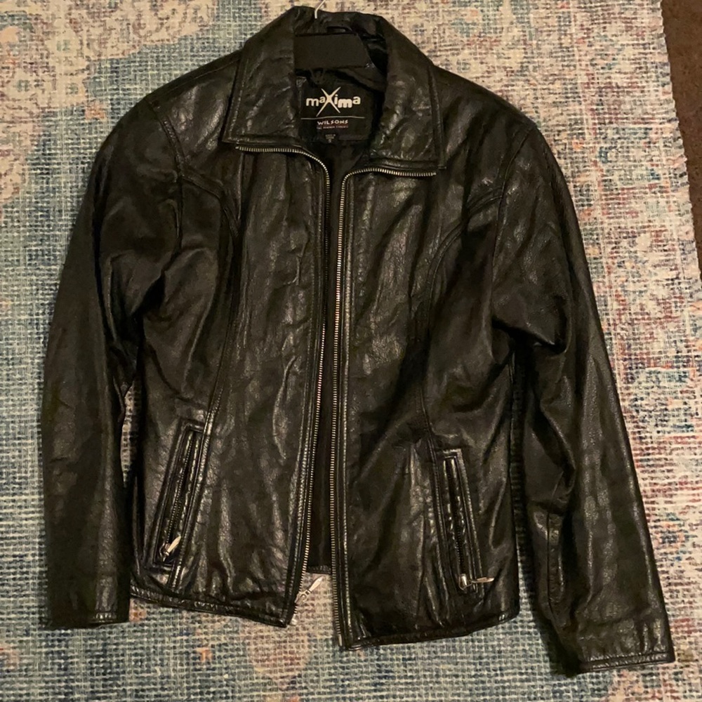 Wilson black leather jacket